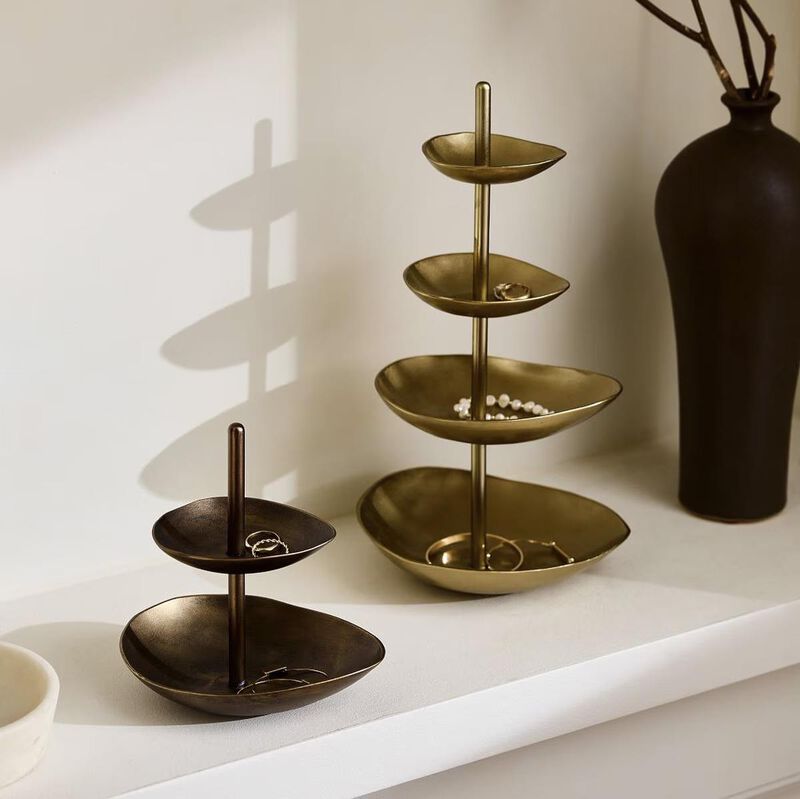 West Elm Organic Metal Jewelry Storage Tower image number 2